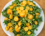 A picture of step 4 of Kale and kumquat salad.