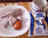 A picture of step 1 of Boiled arrowroot,egg and milk#charity recipe.