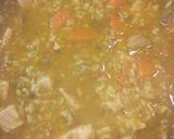 Foto del paso 13 de la receta Arroz caldoso de salmón, setas y langostinos