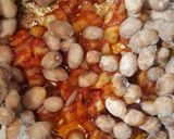 عکس مرحله 1 از دستور خوراک لوبیا چیتی با رشته فرنگی(رشته سوپ)