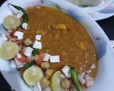 A picture of step 3 of Chanapaneer bhaji.