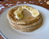 A picture of step 4 of Banana Peanut Butter Pancakes.