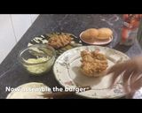 A picture of step 7 of Zinger burger recipe restaurant style.