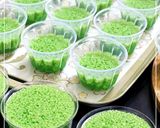 Foto langkah ke 2 dari resep Puding Lumut Pandan Cokelat gurih bangett.