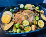 Töltött csirke velesült zöldségekkel recept fázis 1 fotója