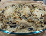 Foto del paso 4 de la receta: Contramuslos de pollo con salsa de nata, champiñones y berenjena