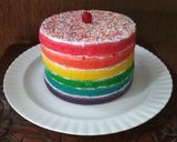 Foto langkah ke 13 dari resep Rainbow Cake 8 telur Nya.Liem,enak & lembuuuuuttt.