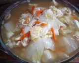 Foto langkah ke 3 dari resep Sawi putih tahu putih wortel jamur shimeji.