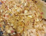 A picture of step 7 of Kothu Chapati.