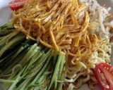 A picture of step 5 of Easiest Kinshi Tamago (Shredded Egg Crepe) for Summer Chilled Ramen.