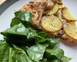 A picture of step 7 of Leftover potato, cheese and onion galette.