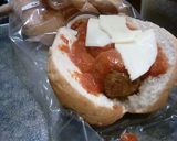 A picture of step 3 of Homade Meatball Subs.