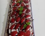 Pas rețetă Tort rapid cu cremă ganache, frișca și capşuni 6 fotografie