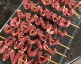 Chicken hearts yakitori