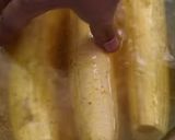 A picture of step 1 of Nandaba chips (raw banana).