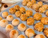 A picture of step 15 of “PANELLETS” (sweet potato balls made with coconut, pine nuts, or almonds).