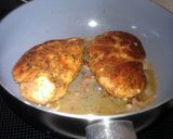 A picture of step 3 of spicey chicken, sweet tomato rice.