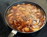 A picture of step 3 of Whiskey Peach Chicken.