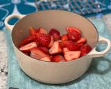 A picture of step 1 of Strawberry and Thyme Jam.