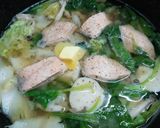 รูปขั้นตอนการทำที่ 4 ของ Salmon Miso Nabe (หม้อไฟแซลมอนมิโซะ)