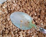 A picture of step 3 of 4 ingredient honey flapjack.