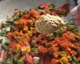 A picture of step 4 of Onion-Bhindi (okra) Sabji.