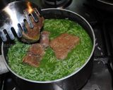 A picture of step 6 of Green rice (Zamarod pilaf).