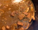 A picture of step 3 of Beef Tips and Rice.