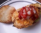 Foto del paso 6 de la receta: Sándwich🍆🥪 con salsa de ajo🌰