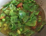 A picture of step 3 of वालपापडीची भाजी (मुठीये घालून).