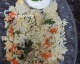 A picture of step 3 of Phulkari pulao.