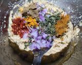 A picture of step 2 of Kalmi Vada.