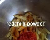 A picture of step 2 of Masala potato chips.