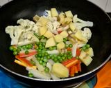 A picture of step 3 of Gajar-Matar ki Sabzi.