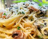 Foto langkah ke 12 dari resep Fettuccinie carbonara with telur ayam kate.