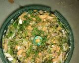 A picture of step 2 of Vegetable idli with peanut coconut chutney.