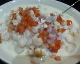 A picture of step 4 of Dahi bondi.