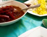 عکس مرحله 2 از دستور خورش مرغ و لبو