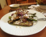 Foto del paso 5 de la receta: Filete y hortalizas a la plancha con mayonesa de ajo