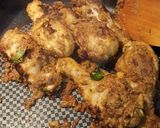 A picture of step 3 of Andhra chicken fry.