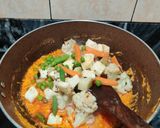 A picture of step 6 of Satvik mixed vegetable.