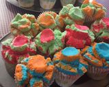 Foto langkah ke 9 dari resep Bolu kukus Kullerful gonjreng 💙💚💛❤️.