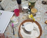 A picture of step 1 of Maandazis.