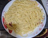 A picture of step 2 of Sausage Sphaghetti.