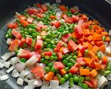A picture of step 4 of Bisi Bele Bath.