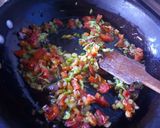 A picture of step 1 of Spicy scrambled egg #4weeksChallenge.