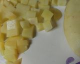 A picture of step 2 of Kale and Potatoes.