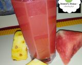 A picture of step 2 of Watermelon and pineapple juice.