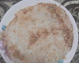 A picture of step 2 of Appam Kerala style with Coconut Chutney.