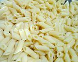 A picture of step 1 of Qeema macaroni.
